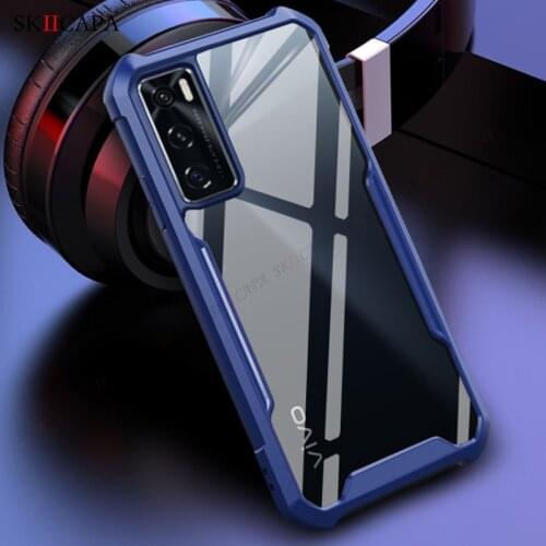 Acrylic Transparent Protective Case For VIVO IQOO Z3 Y72 Y51 Y31 Y91 Y20 X50 V20 Pro Four Corners Airbag Shockproof Phone Cover