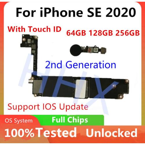 100% Unlocked Motherboard For iPhone SE Unlocked Mainboard With Touch ID IOS System Full Function Logic Board