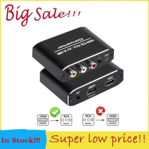 Mini HDMI to AV Signal Converter HDMI Video Signal Or Audio Signal to AV(CVBS) Composite Video And the FL/FR Stereo Audio Signal