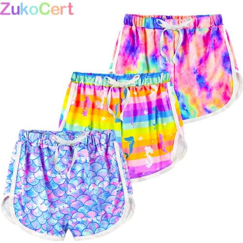 Summer Shorts Girls Boy Kids Sport Shorts Fashion Tie-dye Casual Short Pant Trousers Bottoms Beach Short Girls Clothes 4-14 Year