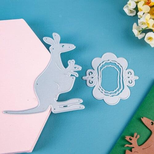 Metal cutting dies kangaroo tag frame cut die mold decoration Scrapbook paper craft knife mould blade punch stencils dies
