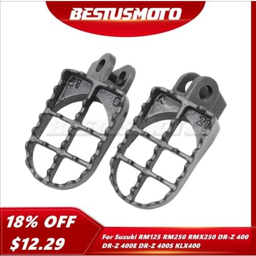 Motocross Foot Pegs For Kawasaki KLX 400 KLX400R KX 500 KX500 Suzuki RM 125 250 RM125 RM250 RMX 250 RMX250 DRZ 400 DR-Z400 E/S