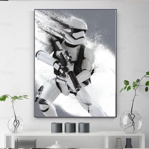 Wall Artwork Home Decoration Hd Print Modular Painting Stormtrooper Picture Posters Canvas Animation Painting For Bedroom Art