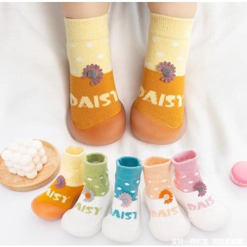 Baby Boy Girls Shoes Nonslip Socks Baby Soft Rubber Sole Socks Toddler Shoes Anti-slip Floor Socks Shoes