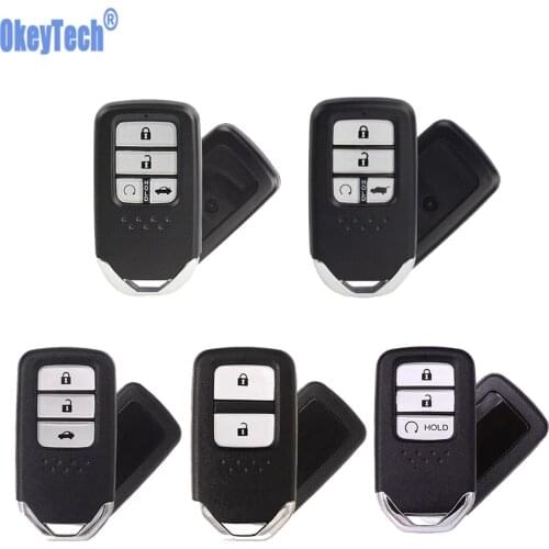 OkeyTech for Honda Crv Accessories Civic City Spoiler ODYSSEY SUV Crosstour HON66 Emergency Blade Keyless Remote Smart Key Fob