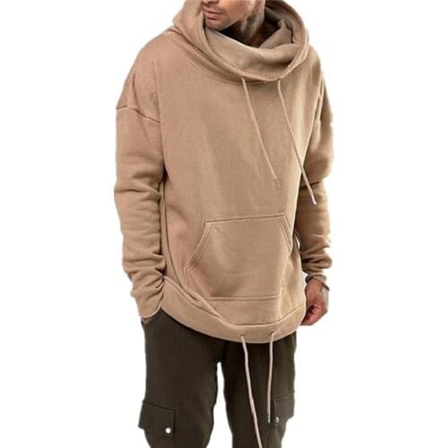 Pop Nice Spring Men Pullover Long Sleeve solid color Male Hipster Hoodie Sweatshirt hoodies and Streetwear Sweatshirts for men