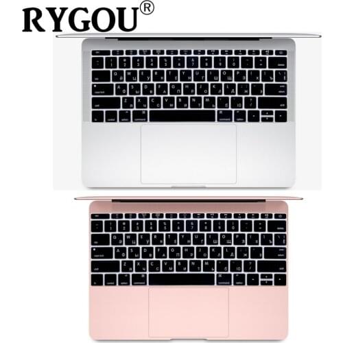 Russian & English Silicone Keyboard Cover for Macbook 12 inch A1534 and New MacBook Pro 13 inch A1708 A1988 Without Touch Bar