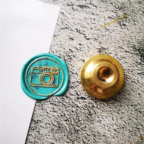 Camera photography Wax Seal Stamp seal stamps Retro Wood Stamp Sealing Wax Seal Stamp Wedding Decorative sealing Stamp wax seal