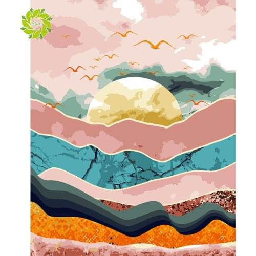 SNA New 5D DIY Diamond Painting Sunrise Embroidery Full Square Diamond Cross Stitch Rhinestone Painting Home decor Gift