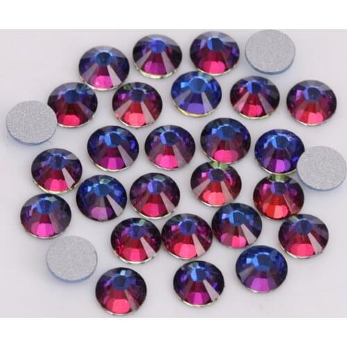 Good Quality ss3-ss30 Crystal Volcano Flat Back Nail Art Glue On Rhinestones / Non Hotfix Crystals