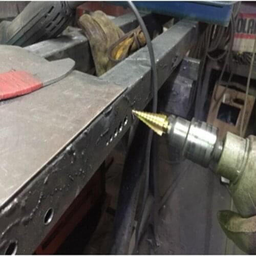 4-22 mm HSS Titanium Coated Step Drill Bit Step Cone Drill for Metal High Speed Steel Wood Drilling Power Tools Hole Cutter