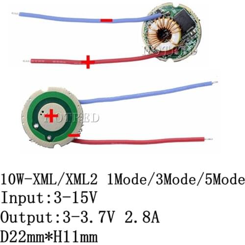 5pcs/lot 5 Mode/1Mode XML2 XML T6 Led Driver Constant Current 2800mA DC 12V For Cree XML XM-L2 LightingTransformers 3 Mode