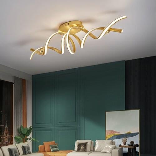 Gold/Black Modern led ceiling lights for living room bedroom studyroom led ceiling light indoor lighting Ceiling Lamp AC110-220V