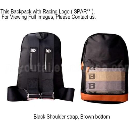 JDM racing seat cloth backpack bridal car harness canvas bag racing seat belt backpack belt school backpack