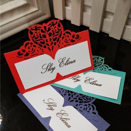 10/50/100pcs Laser Cut Banquet Location Card Name Place Cards Table Name Cards For Wedding Birthday Party Decoration 7z