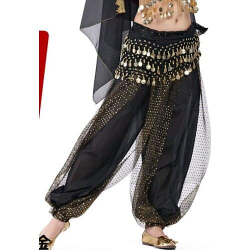 2018 Cheap belly dance pants wanita celana Harem tari perut sifon payet hoki longgar kesalahan besar celana untuk 12 color