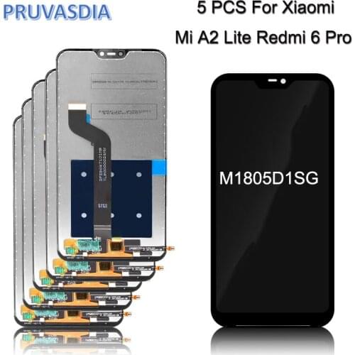 5 Piece/lot For Xiaomi Redmi 6 Pro LCD Mi A2 Lite LCD Display and Touch Screen With Frame 5.84" Repair For Xiaomi Redmi 6 Pro LC