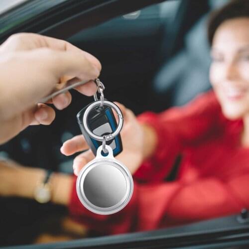 Case For AirTags Tracking Anti-Scratch Tpu Protective Cover With Keychain