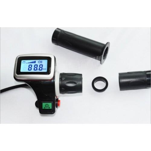 Half Twist Throttle With Cruise Switch And Red Button &Led Display For Electric Bike Scooter Pedal Scooter Motorcycle Tricycle