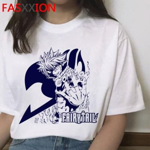 Kawaii Fairy Tail Funny Cartoon T-shirt Men Cool Japanese Anime Graphic T Shirt Streetwear Harajuku Tshirt Unisex Top Tees Male