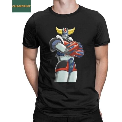 Goldrake UFO Robot Grendizer Anime Gurendaiza T-Shirts Men Funny Cotton Tee Shirt Round Collar Short Sleeve T Shirts Summer Tops