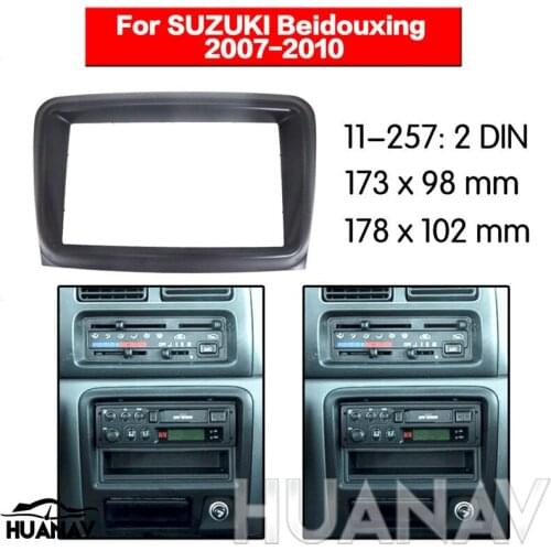 HUANAV Car Radio stereo Fitting installation adapter fascia For 2007-2010 Suzuki Bei Dou Xing E+ 2DIN radio frame Audio Fascias