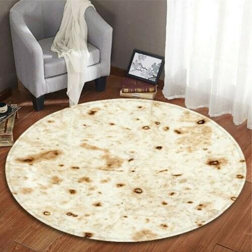 Simulation Pancake Game Mat Funny Blanket Mexican Pancake Tortilla Blanket Soft Comfortable Beach Blanket For Adults/Kids Home