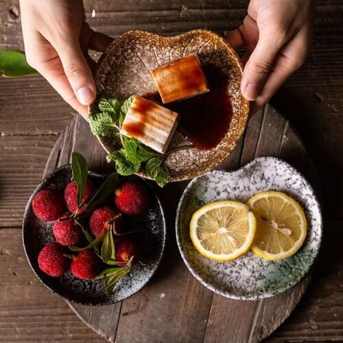 European-style Ceramic Dessert Snack Plate 5 Inch Kitchen Tool Tableware Set Cake Plate Small Dish Table Decoration Accessories