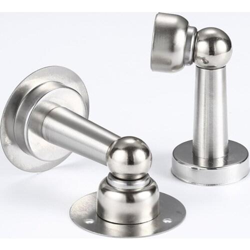 Home Improvement Door Suction High Magnetic Stainless Steel Room Door Floor Suction Without Drilling Installation Door Suction