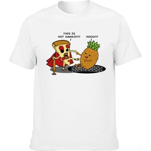 Men Clothes 2020 Pineapple Pizza Fruit Printed Funny Aesthetic Shirt Leisure Short Sleeve O-neck T Shirt Streetwear Graphic Tees
