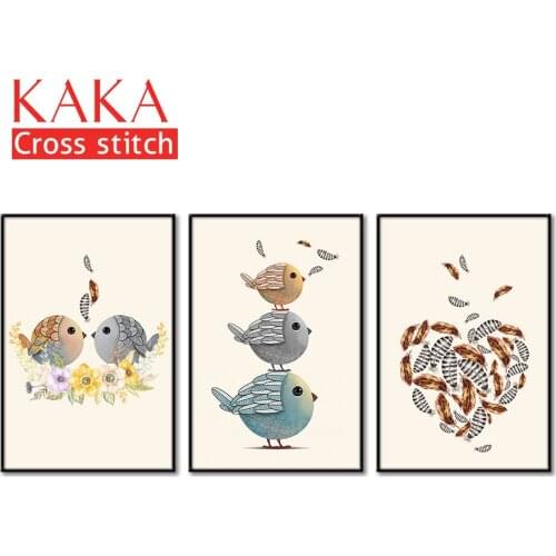 Cross stitch kits,Embroidery needlework sets with printed pattern,11CT-canvas for Home Decor Painting,Cartoon Full NCKC015