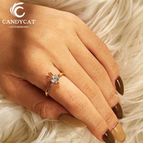 New Creative Rabbit Rings For Women Fashion Jewelry Statement Rhinestone Rings Opeaning Adjustable Couple Rings Anillos Mujer