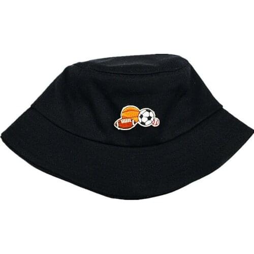 2021 Ball Embroidery Cotton Bucket Hat Fisherman Hat Outdoor Travel Hat Sun Cap Hats for Men and Women 144