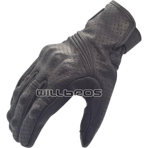 Locomotive ATV Bike Riding Off Road Mens Touch Screen Black Leather Gloves Motorcycle Summer Mesh Glove