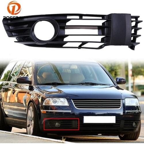 POSSBAY Right Side Front Bumper Lower Grills Fog Lights Grilles Cover for VW Passat B5.5 Sedan/Variant 2001-2005 Facelift