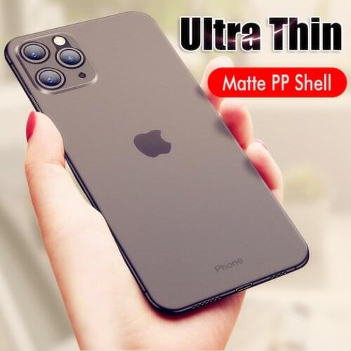 Luxury Shockproof 0.3MM Ultra Thin Case for IPhone 11 Pro Max Matte TPU Cover for Iphone 12 Pro Case XS MAX XR Soft Case Cover