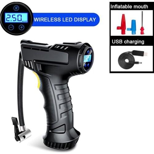 Handheld Air Pump Pumper Motorcycles Nozzle Plastic Portable 120w Auto
