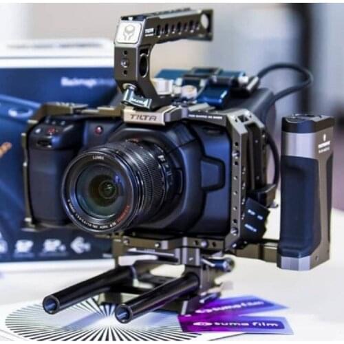 TILTA TA-T01-B-G Full Camera Cage SSD Drive Holder Top Handle Grip for BMPCC 4K Blackmagic Pocket Cinema Camera 4K 6k pro