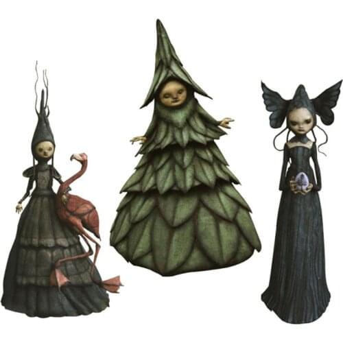 Nightmare Witch Resin Crafts Sculpture Halloween Decor Outdoor Resin Witch Statue Patio Witch Garden Decoration