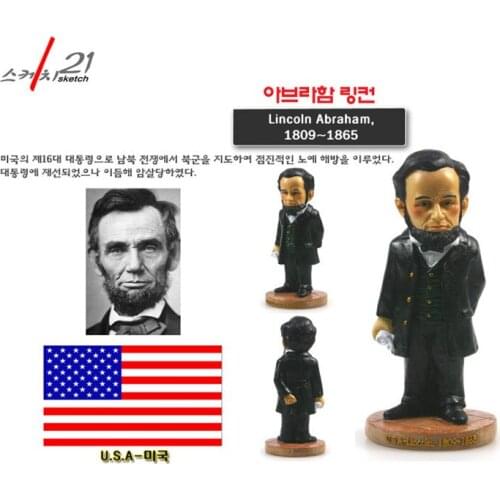 Hand-made Resin Crafts of World Celebrities Lincoln Figurine 2019 New Arrival Home Office Decoration Great Collection