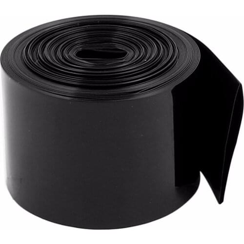 Uxcell Hot Sale1PCS 30mm Flat Width 2.2M Length PVC Heat Shrink Tube Black for 18650 Battery Pack Insulation casing Heat shrink