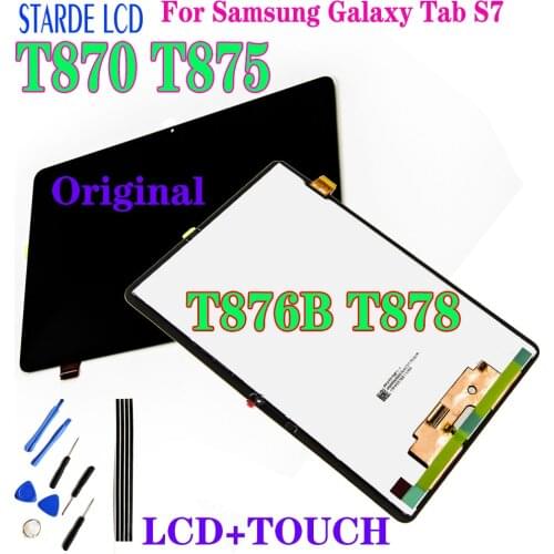 1Pcs Original For Samsung Galaxy Tab S7 T870 T875 T875N T876B T878U LCD Display Touch Screen Digitizer Assembly T870 Screen