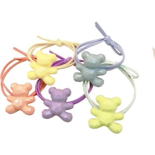 1 piece Random Cute Girls Ponytail Holder Hair Ropes Children Safe Elastic Rubber Bands Lovely Hair Ring Kids Hair Accessories