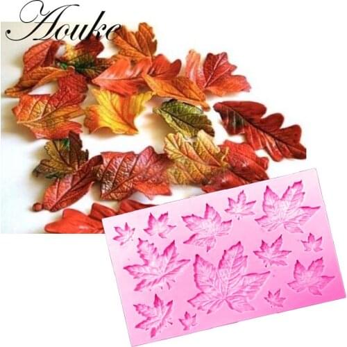 Aouke 1PCS Maples Shape Silicone Cake Molds,Fondant Cake, Jelly, Candy, Chocolate Mold DIY Bakware Decorate X160