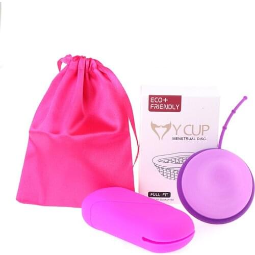 1PC Menstrual Disc Flat Fit Cup Extra-Thin Sterilizing Menstrual Disk Tampon/Pad For Women Girls