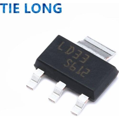 10pcs/lot LD1117S33CTR LD33 LD1117S33 SOT223 LD1117S33TR In Stock
