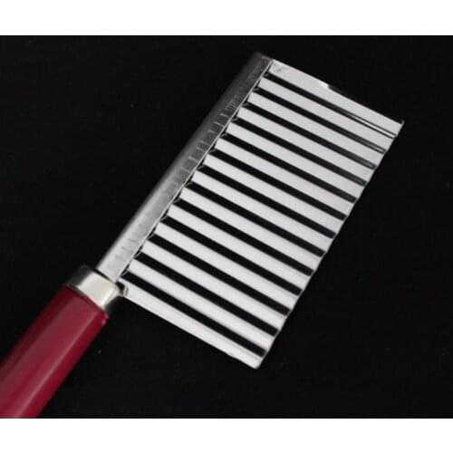 100 pcs Stainless Steel Potato Chip Dough Vegetable Crinkle Cutter Blade Slicer Fruits Knife Food Quality SN3821