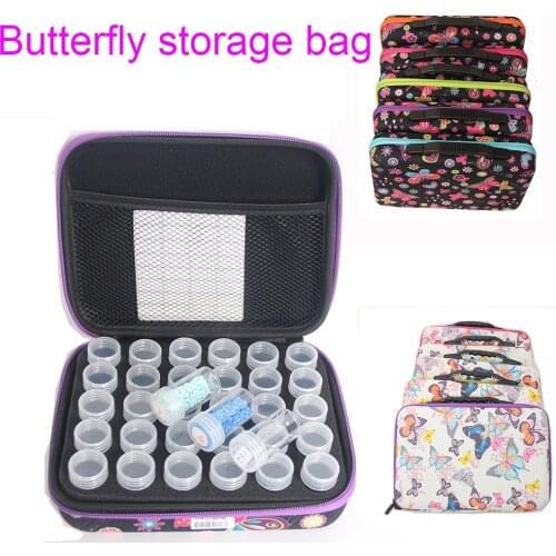 120/60/30/15 Diamond Painting Accessories Container Zipper Storage Bag New Bottles Of Suitcase 5D Butterfly Embroidery Tool