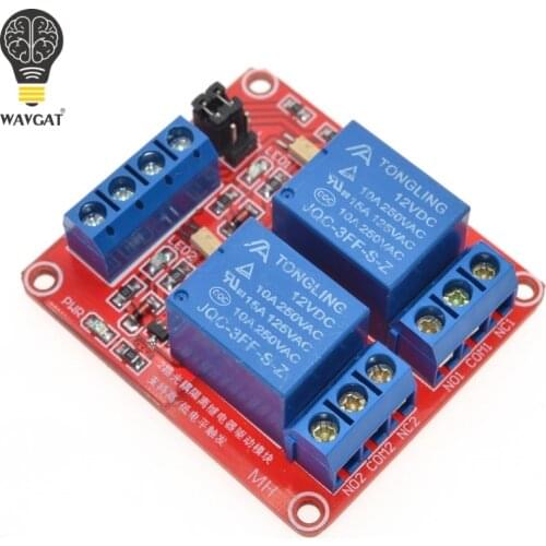 12V 2 Channel 4 Road Relay Module with Optocoupler Isolation Supports High and Low Trigger