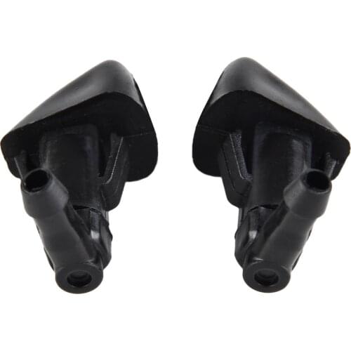 2Pcs Spray Nozzle Car Auto Windshield Washer Wiper Window For Honda Accord 2003-2007 Replacement Black